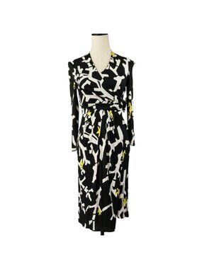 Gucci Bamboo Belt Wrap Dress Knee Length 36 Black